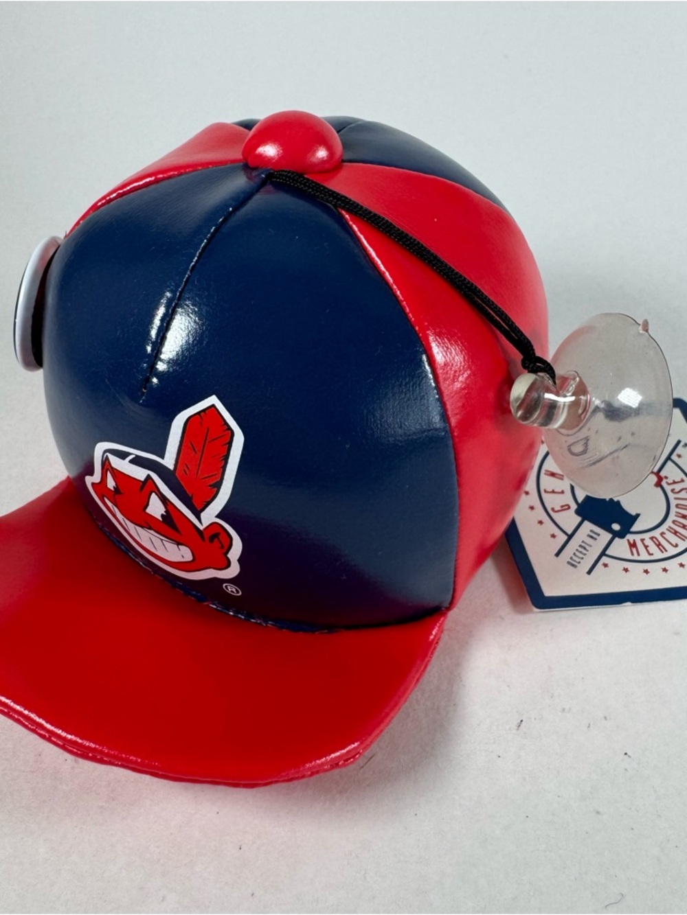 Good Stuff Vintage Plush Hat Window Cling MLB Cleveland Indians 5" 1997 Baseball
